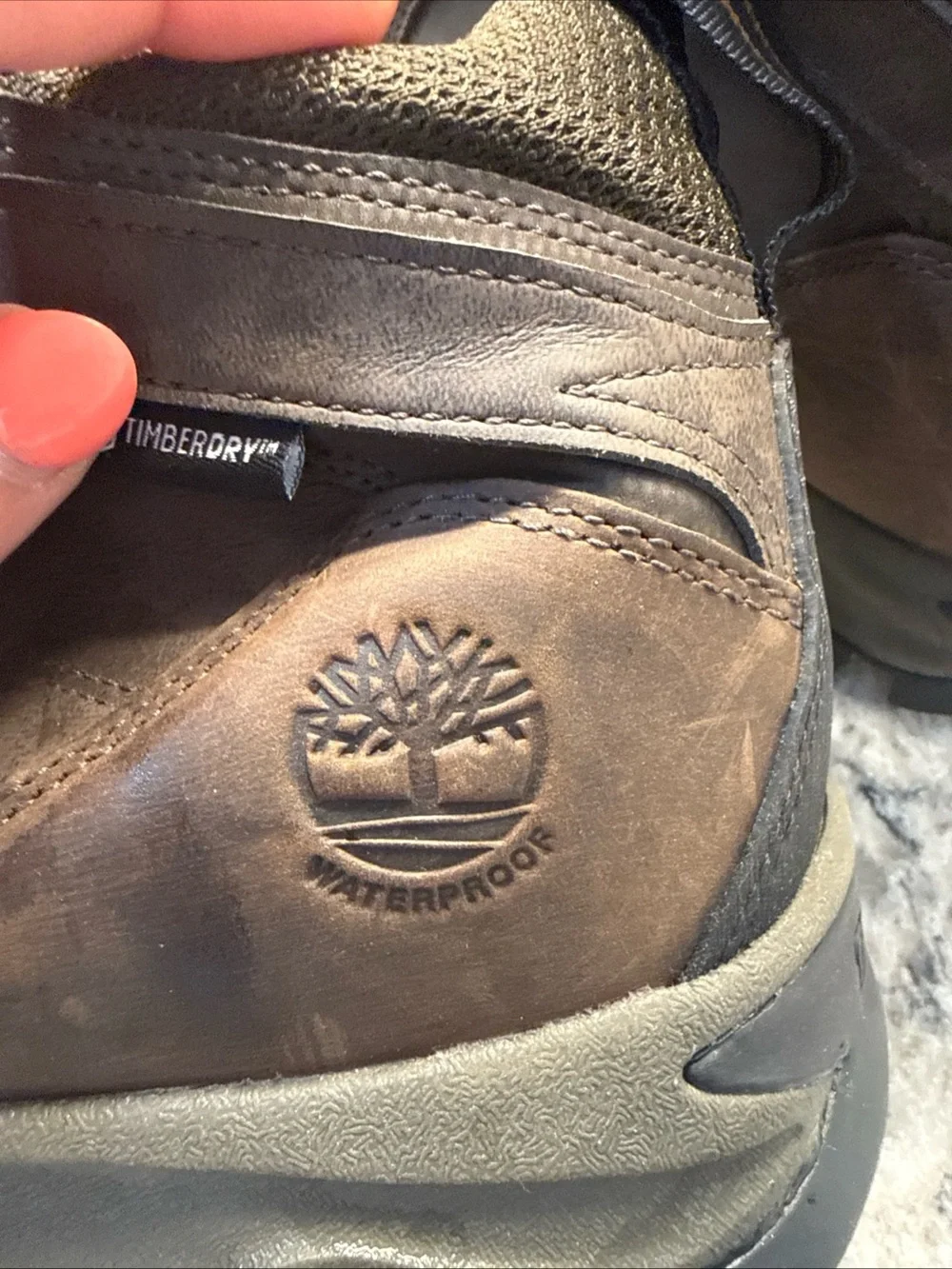 Timberland Brown and Black Leather Outdoor Boots